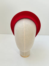 Red padded headband Velvet headband Wide headband Padded headband Extra wide headband Thick headband