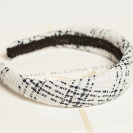 Cotton padded headband,Black and white padded headband ,Padded hairband ,Spring padded headband