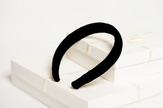 Black velvet headband Classic velvet headband Black padded headband Preppy Teen girl headband