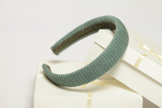 Padded headband Green velvet headband Padded alice band