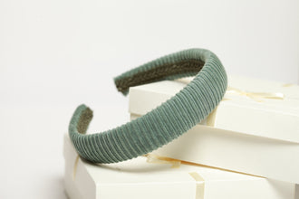 Padded headband Green velvet headband Padded alice band