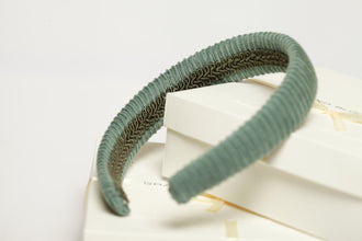 Padded headband Green velvet headband Padded alice band