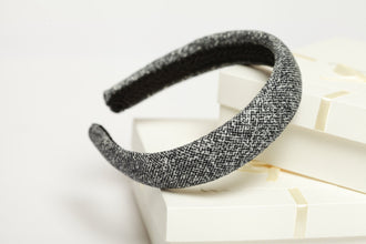 Padded headband Velvet headband Back to school headband Grey velvet padded headband Alice band
