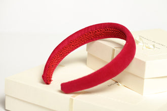 Hot pink padded headband Velvet pink padded headband Women padded headband Girl headband Ladies headbands Classic headbands