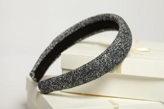 Padded headband Velvet headband Back to school headband Grey velvet padded headband Alice band