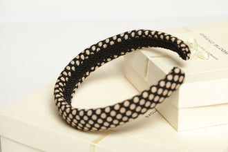 Brown padded headband Padded headband Women headband Women headband Classic padded headband Girl headband Dotted hair band