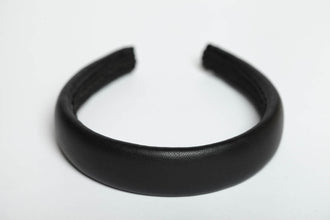 Black headband Padded headband Leather headband Soft headband Headbands for women Girls headband