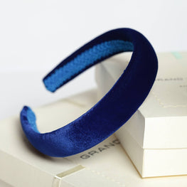 Velvet headband Padded headband Royal blue headband Royal blue hair accessory Hair band velvet headband