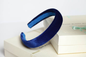 Velvet headband Padded headband Royal blue headband Royal blue hair accessory Hair band velvet headband