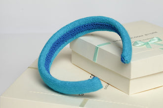 Turquoise padded headband Turquoise padded hairband Classic padded headband Traditional headbands