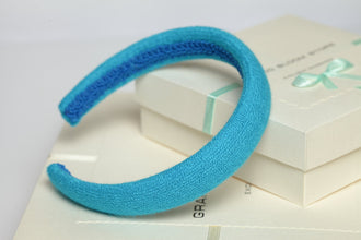 Turquoise padded headband Turquoise padded hairband Classic padded headband Traditional headbands