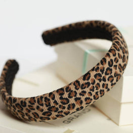 Leopard headband Leopard velvet headband Animal print headband Velvet padded headband Leopard print fascinator Teen girl headband