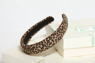 Leopard headband Leopard velvet headband Animal print headband Velvet padded headband Leopard print fascinator Teen girl headband