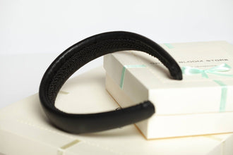 Black headband Padded headband Leather headband Soft headband Headbands for women Girls headband