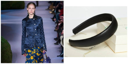 Black headband Padded headband Leather headband Soft headband Headbands for women Girls headband