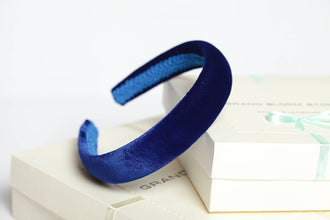 Velvet headband Padded headband Royal blue headband Royal blue hair accessory Hair band velvet headband