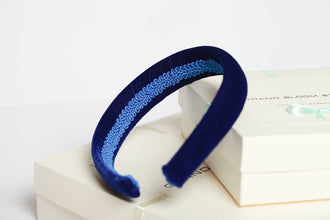 Velvet headband Padded headband Royal blue headband Royal blue hair accessory Hair band velvet headband