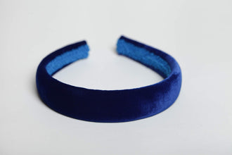 Velvet headband Padded headband Royal blue headband Royal blue hair accessory Hair band velvet headband