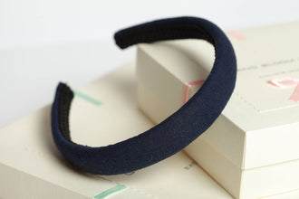 Denim headband Padded headband Navy blue headband Alice band