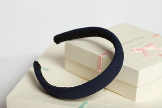 Denim headband Padded headband Navy blue headband Alice band
