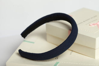 Denim headband Padded headband Navy blue headband Alice band