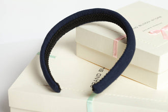 Denim headband Padded headband Navy blue headband Alice band