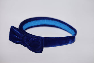 Bow headband women Royal blue headband Velvet headband Bow headband for women