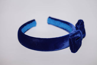 Bow headband women Royal blue headband Velvet headband Bow headband for women