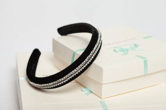 Rhinestone headband Crystal headband Jewelled headband Embellished headband Velvet headband Christmas headband woman
