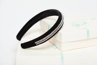 Rhinestone headband Crystal headband Jewelled headband Embellished headband Velvet headband Christmas headband woman