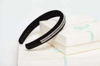 Rhinestone headband Crystal headband Jewelled headband Embellished headband Velvet headband Christmas headband woman