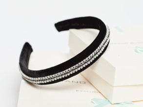 Rhinestone headband Crystal headband Jewelled headband Embellished headband Velvet headband Christmas headband woman