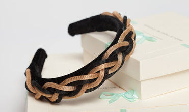 Embellished headband Jeweled headband Happy birthday headband Black gold headband