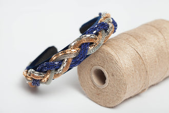 Embellished headband Jeweled headband Beaded headband Velvet headband Chain headband Navy blue headband