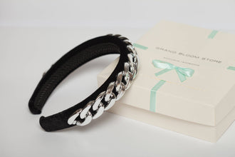 Embellished headband Jeweled headband Chain headband Velvet headband Chain headpiece