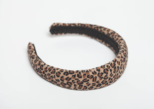 Leopard headband Leopard velvet headband Animal print headband Velvet padded headband Leopard print fascinator Teen girl headband