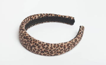 Leopard headband Leopard velvet headband Animal print headband Velvet padded headband Leopard print fascinator Teen girl headband