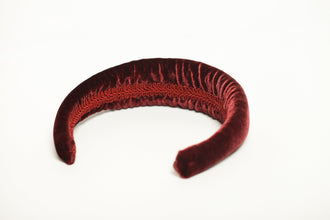 Wide hair band Hairband women Wine headband Velvet headband Padded headband Burgundy headband Thick headband Headbands for women