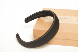 Satin headbands Black satin headband Padded headband Satin headbands Padded alice band Silk headband Black padded headband