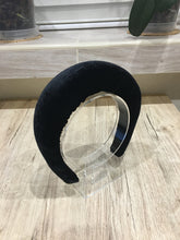 Black padded headband Velvet headband Wide headband Padded headband Extra wide headband Thick headband black