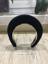 Black padded headband Velvet headband Wide headband Padded headband Extra wide headband Thick headband black