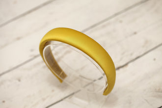 Gold satin headband Silk headband Gold satin headband Padded alice band Satin lined headband