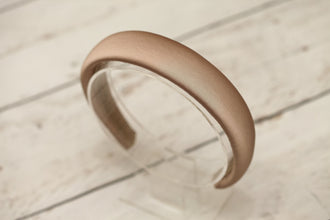 Mocha satin padded headband Beige alice band Padded satin headbands 1.5cm/2cm/2.5cm/ 3cm wide