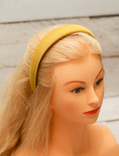 Gold satin headband Silk headband Gold satin headband Padded alice band Satin lined headband