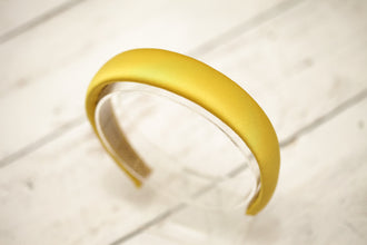 Gold satin headband Silk headband Gold satin headband Padded alice band Satin lined headband