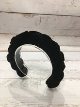 Black padded  headband| Velvet headband | Padded headband | Kate Middleton headband | black braided headband custom headband