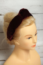 Wine headband Top knot headband Knot headband women Turban twist headband Velvet turban headband Knotted headband for women