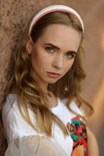 Pink womens headband Velvet headband Padded headband Soft headband