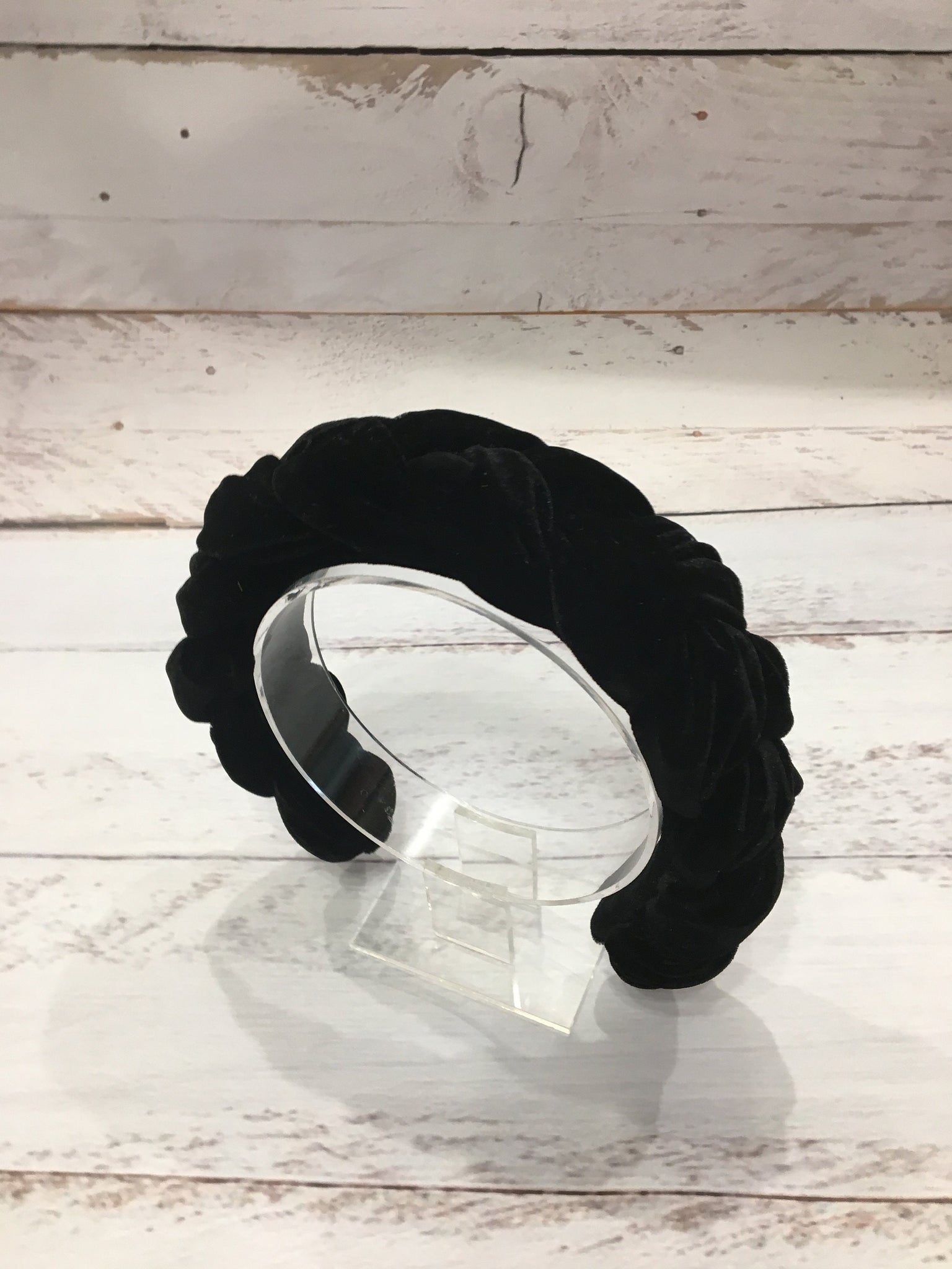 Black braided headband | Velvet headband | Padded headband | Kate Middleton headband | Black padded headband