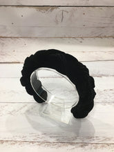 Black padded  headband| Velvet headband | Padded headband | Kate Middleton headband | black braided headband custom headband